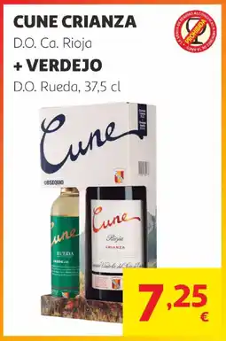 Alcampo Cune crianza d.o. ca. rioja + verdejo oferta