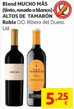 Alcampo Blend mucho más (tinto, rosado o blanco) altos de tamarón roble d.o. ribera del duero oferta