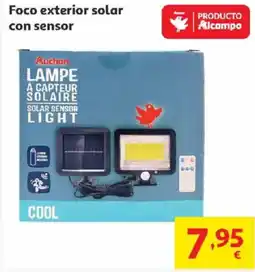 Alcampo AUCHAN Foco exterior solar con sensor oferta