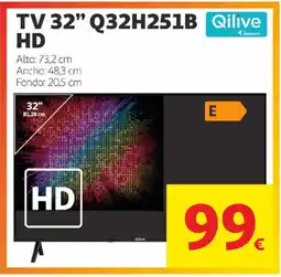 Alcampo QILIVE Tv 32" q32h251b hd oferta