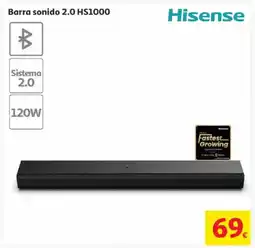 Alcampo HISENSE Barra sonido 2.0 HS1000 oferta