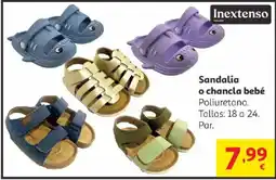 Alcampo INEXTENSO Sandalia o chancla bebé oferta