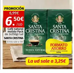 Maskom Supermercados SANTA CRISTINA Café natural molido oferta