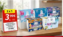 Maskom Supermercados ACTIMEL Lcasei líquido natural, 0% natural, multifruta, mora arándano oferta