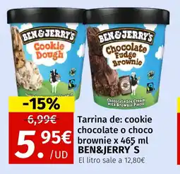 Maskom Supermercados BEN&JERRY'S Tarrina de: cookie chocolate o choco brownie oferta
