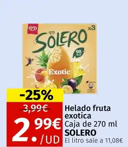 Maskom Supermercados SOLERO Helado fruta exotica oferta
