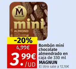 Maskom Supermercados MAGNUM Bombón mini chocolate almendrado en caja oferta