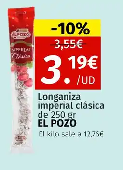 Maskom Supermercados EL POZO Longaniza imperial clásica oferta