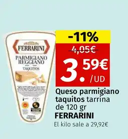 Maskom Supermercados FERRARINI Queso parmigiano taquitos tarrina oferta