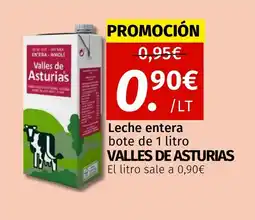 Maskom Supermercados VALLES DE ASTURIAS Leche entera oferta