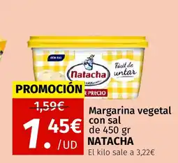 Maskom Supermercados NATACHA Margarina vegetal con sal oferta
