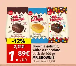 Maskom Supermercados MR BROWNIE Brownie galactic, white o chocolate oferta