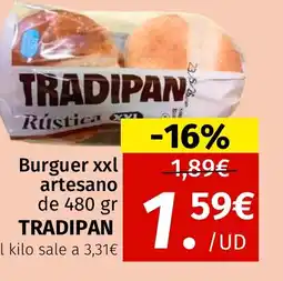 Maskom Supermercados TRADIPAN Burguer xxl artesano oferta