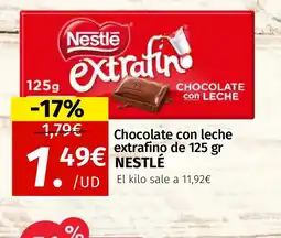 Maskom Supermercados NESTLÉ Chocolate con leche extrafino oferta