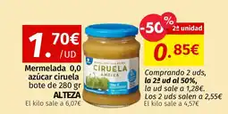 Maskom Supermercados ALTEZA Mermelada 0,0 azúcar ciruela oferta