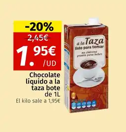 Maskom Supermercados Chocolate líquido a la taza bote oferta