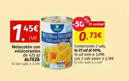 Maskom Supermercados ALTEZA Melocotón con edulcorantes oferta