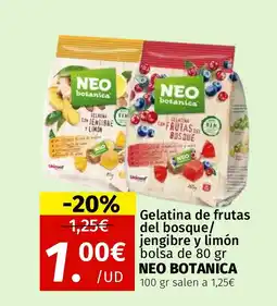 Maskom Supermercados NEO BOTANICA Gelatina de frutas del bosque/ jengibre y limón oferta
