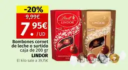 Maskom Supermercados LINDOR Bombones cornet de leche o surtido oferta