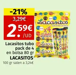 Maskom Supermercados LACASITOS tubo pack de 4 oferta