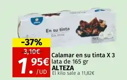 Maskom Supermercados ALTEZA Calamar en su tinta X 3 oferta
