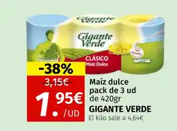 Maskom Supermercados GIGANTE VERDE Maíz dulce oferta