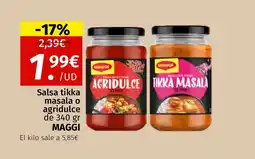 Maskom Supermercados MAGGI Salsa tikka masala o agridulce oferta