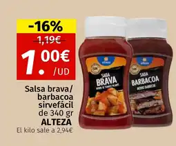 Maskom Supermercados ALTEZA Salsa brava/ barbacoa sirvefácil oferta