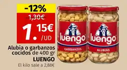 Maskom Supermercados LUENGO Alubia o garbanzos cocidos oferta