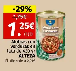 Maskom Supermercados ALTEZA Alubias con verduras en lata oferta