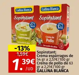 Maskom Supermercados GALLINA BLANCA Crema espárragos oferta