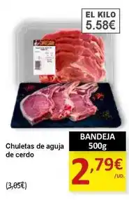 SPAR Chuletas de aguja de cerdo oferta