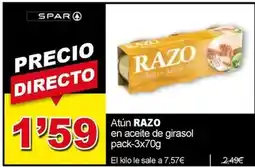 SPAR Razo - atún en aceite de girasol oferta