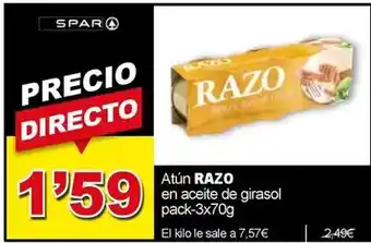 SPAR Razo - atún en aceite de girasol oferta
