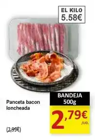 SPAR Panceta bacon loncheada oferta