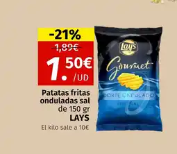 Maskom Supermercados LAYS Patatas fritas onduladas sal oferta