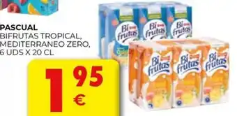 PASCUAL Bifrutas tropical, mediterraneo zero