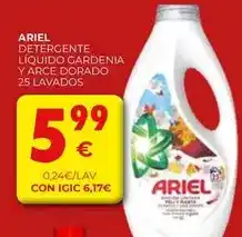 CashDiplo Ariel - detergente liquido gardenia y arce dorado oferta