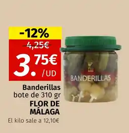 Maskom Supermercados FLOR DE MÁLAGA Banderillas bote oferta
