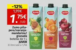 Maskom Supermercados JUVER Zumo piña- pera/naranja- mandarina/ granada oferta