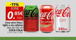 Maskom Supermercados COCA COLA zero lima/ light o sin cafeina oferta