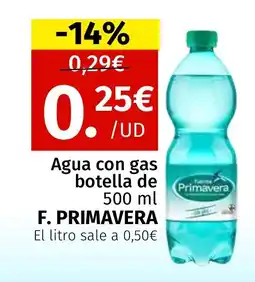 Maskom Supermercados F. PRIMAVERA Agua con gas botella oferta