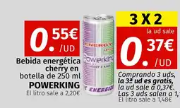 Maskom Supermercados POWERKING Bebida energética cherry oferta