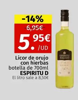 Maskom Supermercados ESPIRITU D Licor de orujo con hierbas oferta