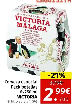 Maskom Supermercados VICTORIA Cerveza especial Pack botellas oferta