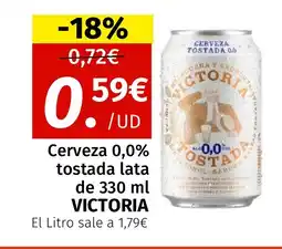 Maskom Supermercados VICTORIA Cerveza 0,0% tostada lata oferta