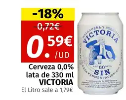 Maskom Supermercados VICTORIA Cerveza 0,0% lata oferta