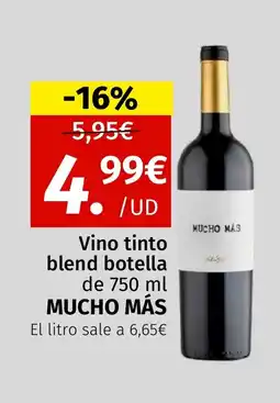 Maskom Supermercados MUCHO MÁS Vino tinto blend botella oferta