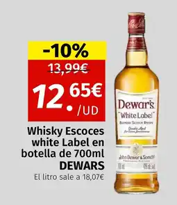 Maskom Supermercados DEWARS Whisky Escoces white Label en botella oferta