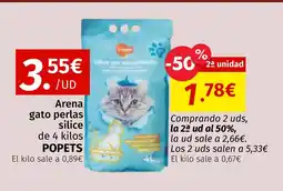 Maskom Supermercados POPETS Arena gato perlas silice oferta